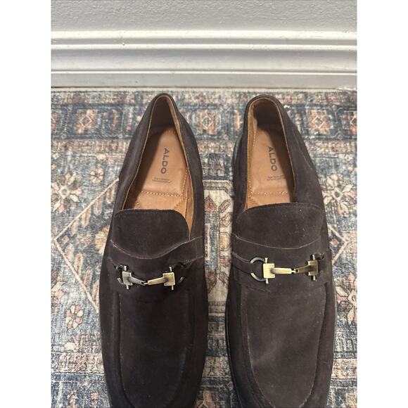 Aldo Suede Leather Brown Color Comfort Driving Loafers Men's Size 13 NEW - Picture 2 of 6